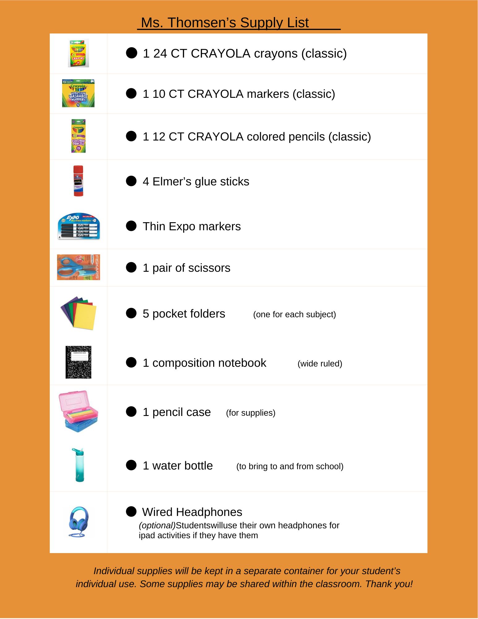 Supply List